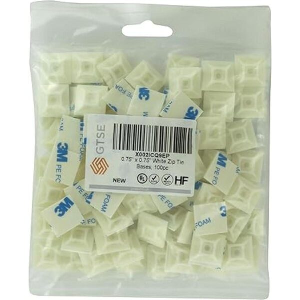GTSE Paquete de 100 soportes blancos para bridas con_2
