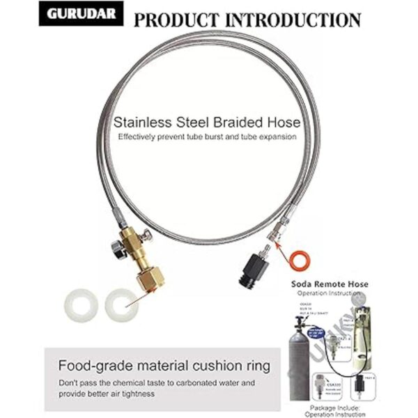 Cartuchos de CO2 G12 CGA320 Adaptador directo de tanque_3