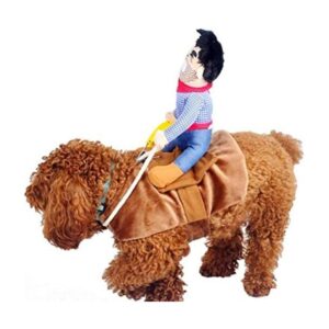 ISMARTEN Cowboy Rider Dog Costume for Dogs Outfit Knight