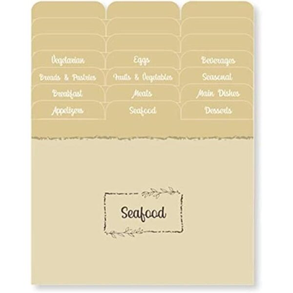 Dekali Designs Divisores de tarjetas de recetas de 4 x 6