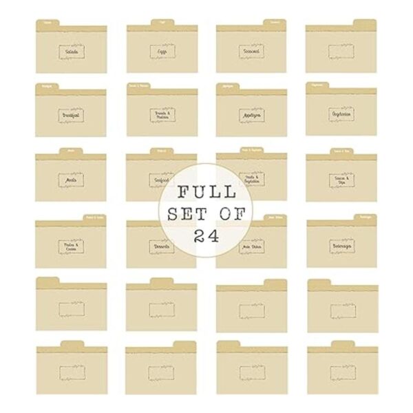 Dekali Designs Divisores de tarjetas de recetas de 4 x 6