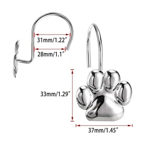 JUXYES Paquete de 12 ganchos decorativos para cortina de