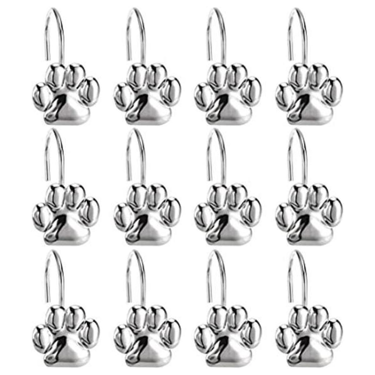 JUXYES Paquete de 12 ganchos decorativos para cortina de