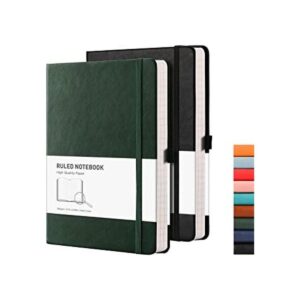 RETTACY Paquete de 2 cuadernos rayados diarios gruesos de_1