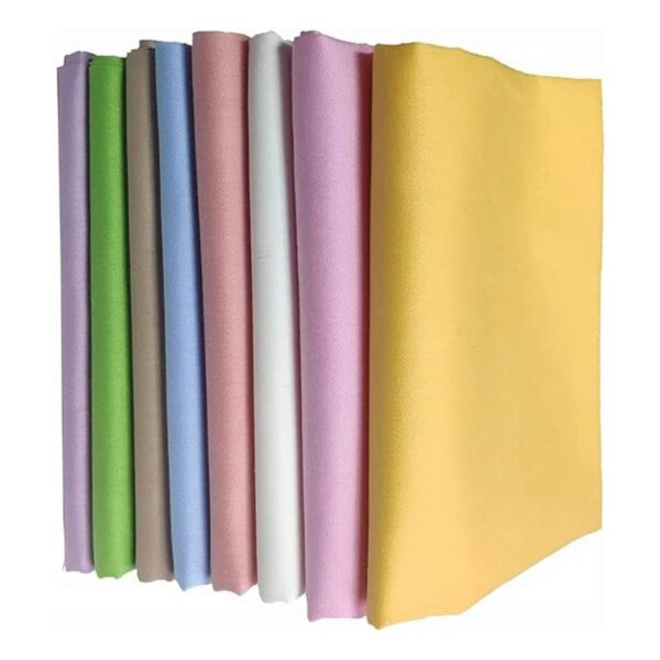 Qililandiy 8 piezas de tela lisa sólida 100 algodón grasa_1