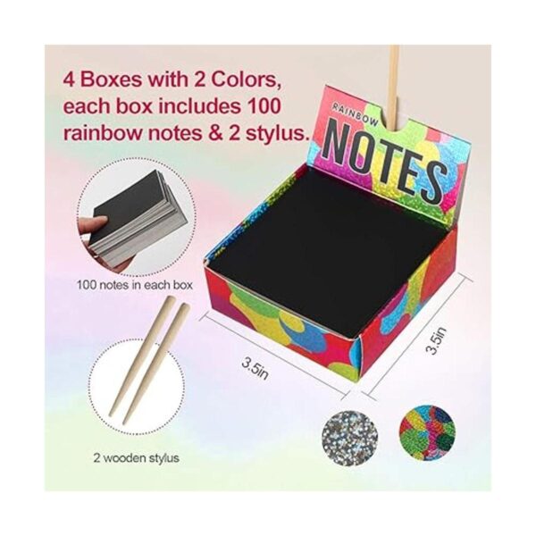 Mocoosy 400 mini notas artísticas de arco iris para niños_5