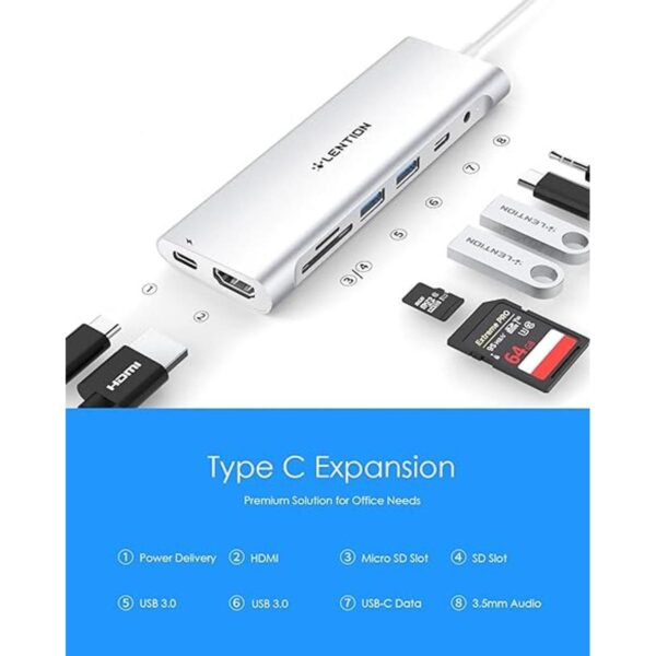 LENTION Cable USB C de 3.3 pies de largo con HDMI 4K 2_2