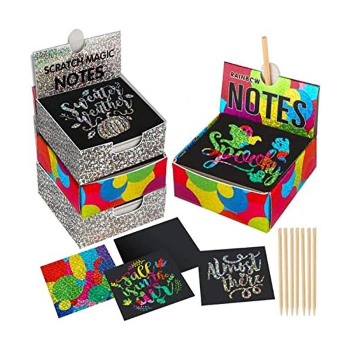 Mocoosy 400 mini notas artísticas de arco iris para niños