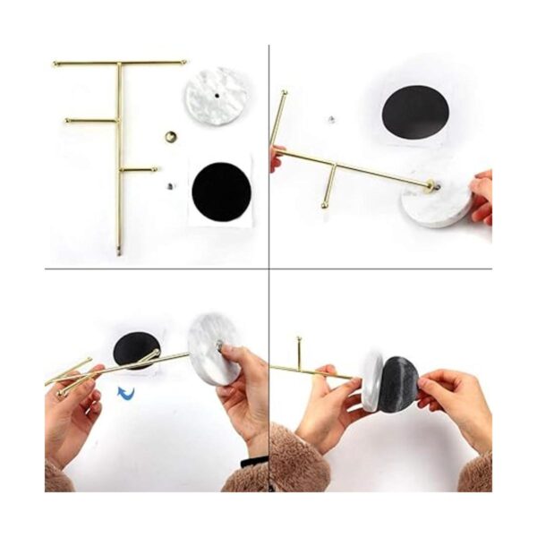Hileyu Soporte de joyería soporte para collar de mesa