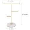 Hileyu Soporte de joyería soporte para collar de mesa
