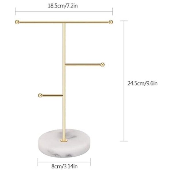Hileyu Soporte de joyería soporte para collar de mesa
