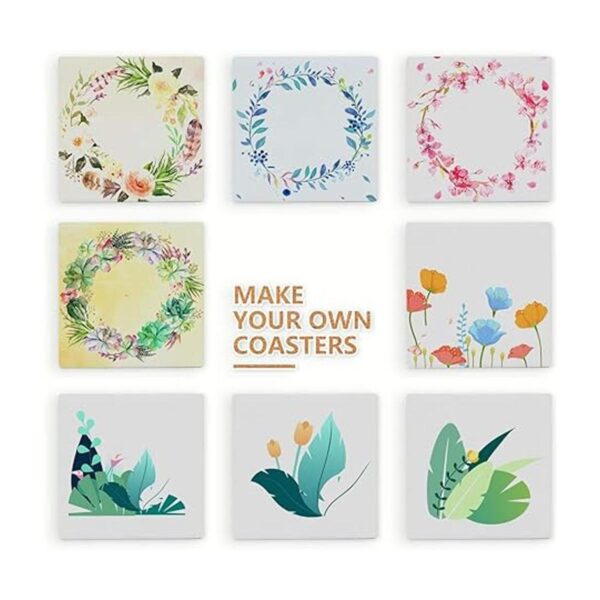 COYMOS Azulejos de cerámica para manualidades posavasos