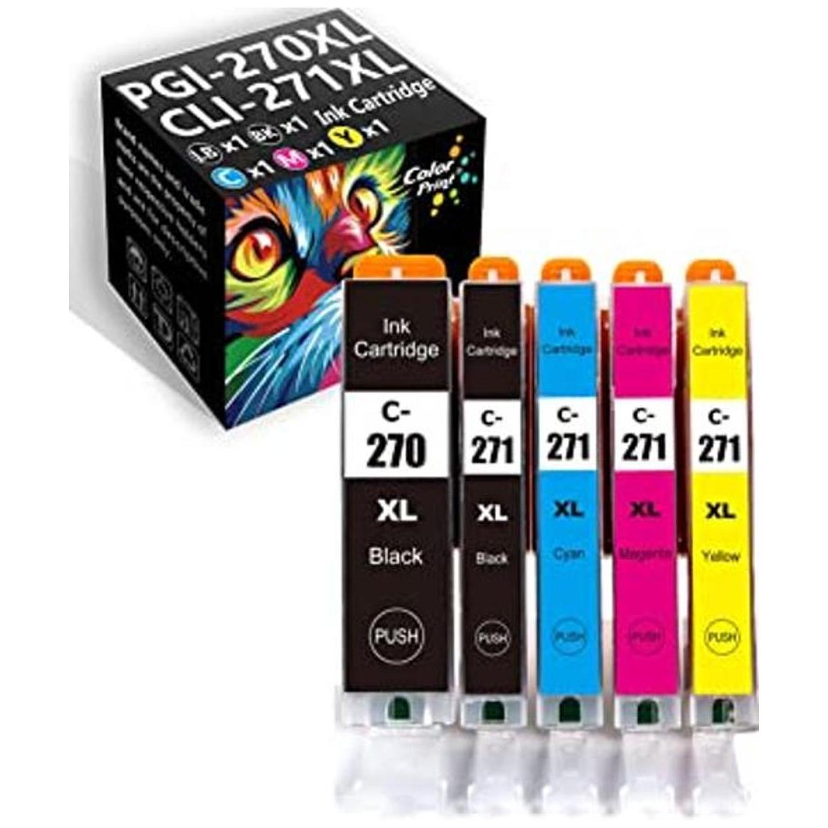 Paquete de 5 cartuchos de tinta compatibles con ColorPrint