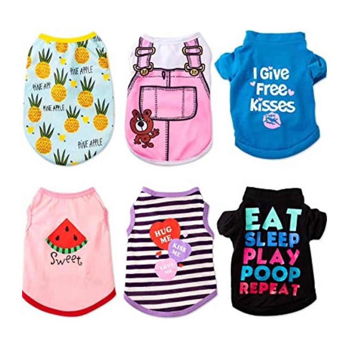 Camisas para mascotas camisas estampadas para cachorros
