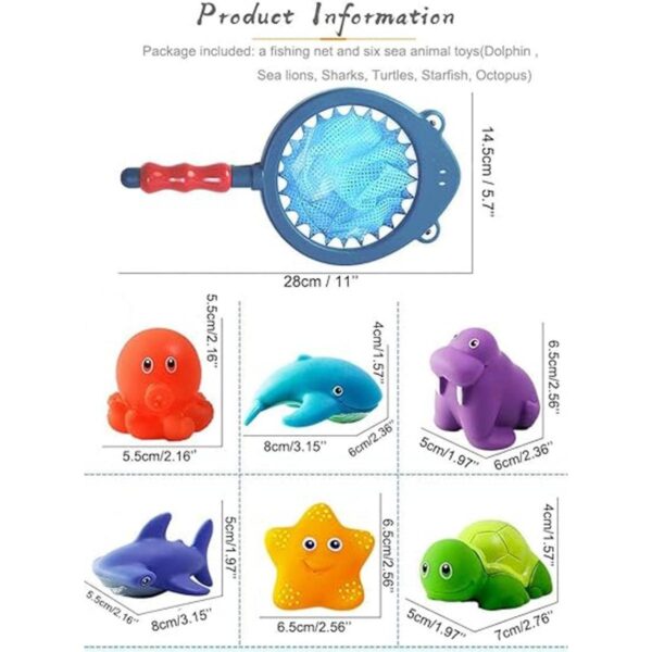 Juguete de baño pesca con animales flotantes juego de_3