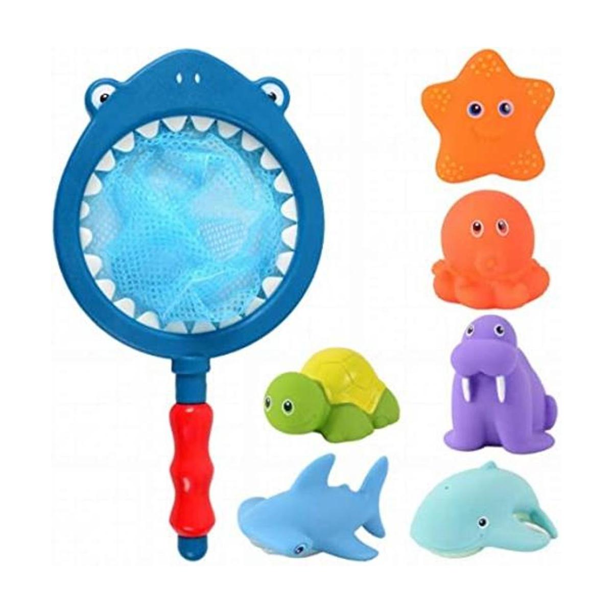 Juguete de baño pesca con animales flotantes juego de