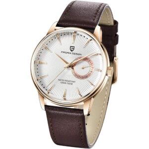 Reloj de pulsera de cuarzo de cuero casual para hombres