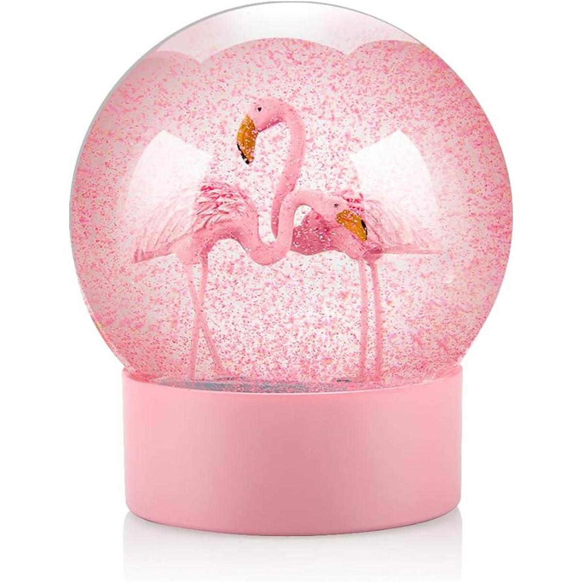 Mingfuxin Globo de nieve flamencos rosados globo de