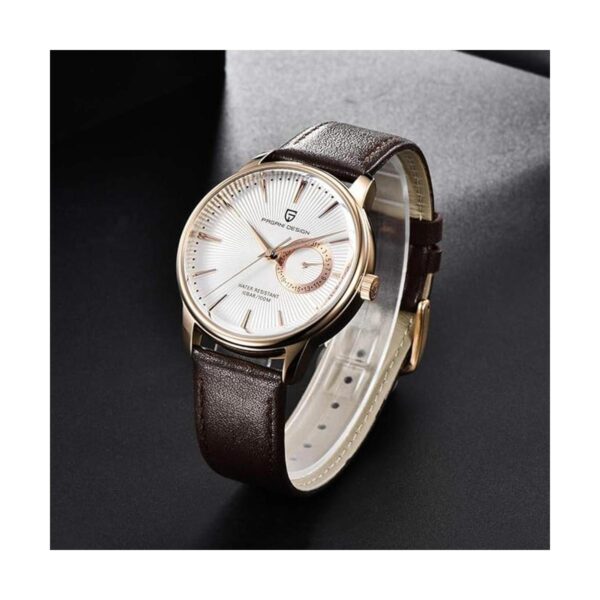 Reloj de pulsera de cuarzo de cuero casual para hombres