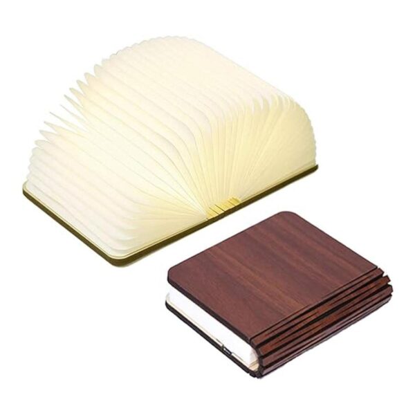 MEEYO lámpara de libro de madera luz nocturna LED luces_1
