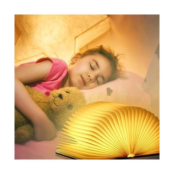 MEEYO lámpara de libro de madera luz nocturna LED luces_4