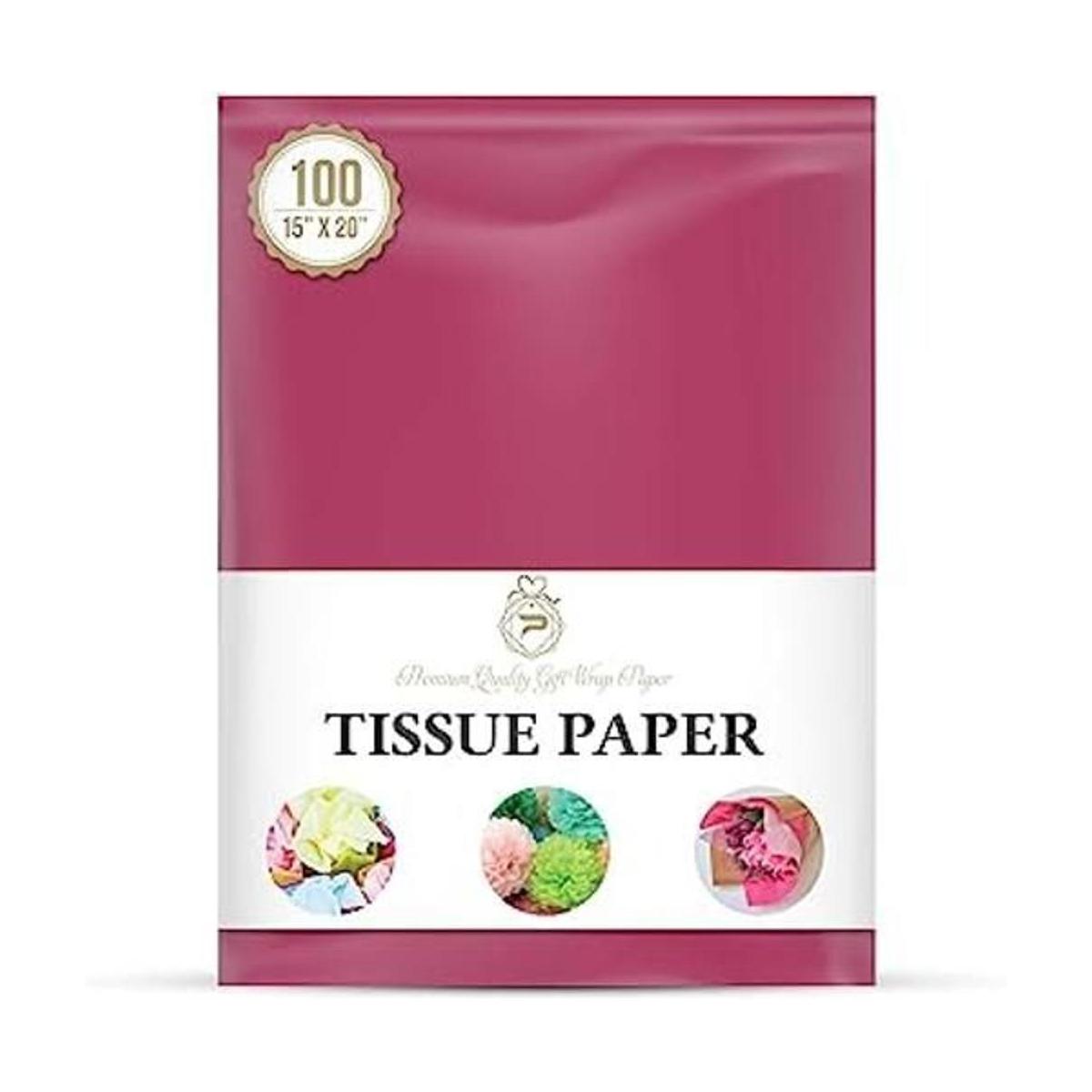 Papel de seda rojo arándano para envolver regalos para