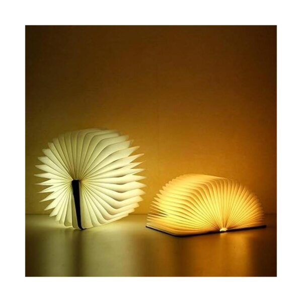 MEEYO lámpara de libro de madera luz nocturna LED luces_2