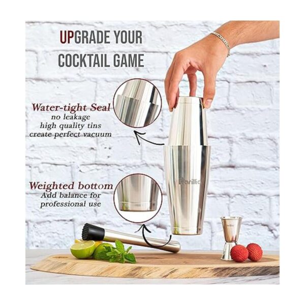 Boston Shaker Juego de coctelera profesional con_5