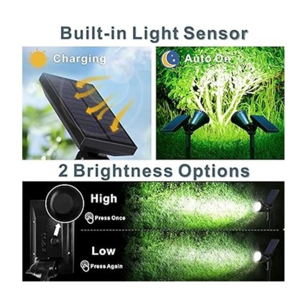 Focos solares de paisaje para exteriores luces solares