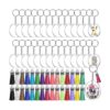 Audab Llavero en blanco 120 llaveros transparentes para