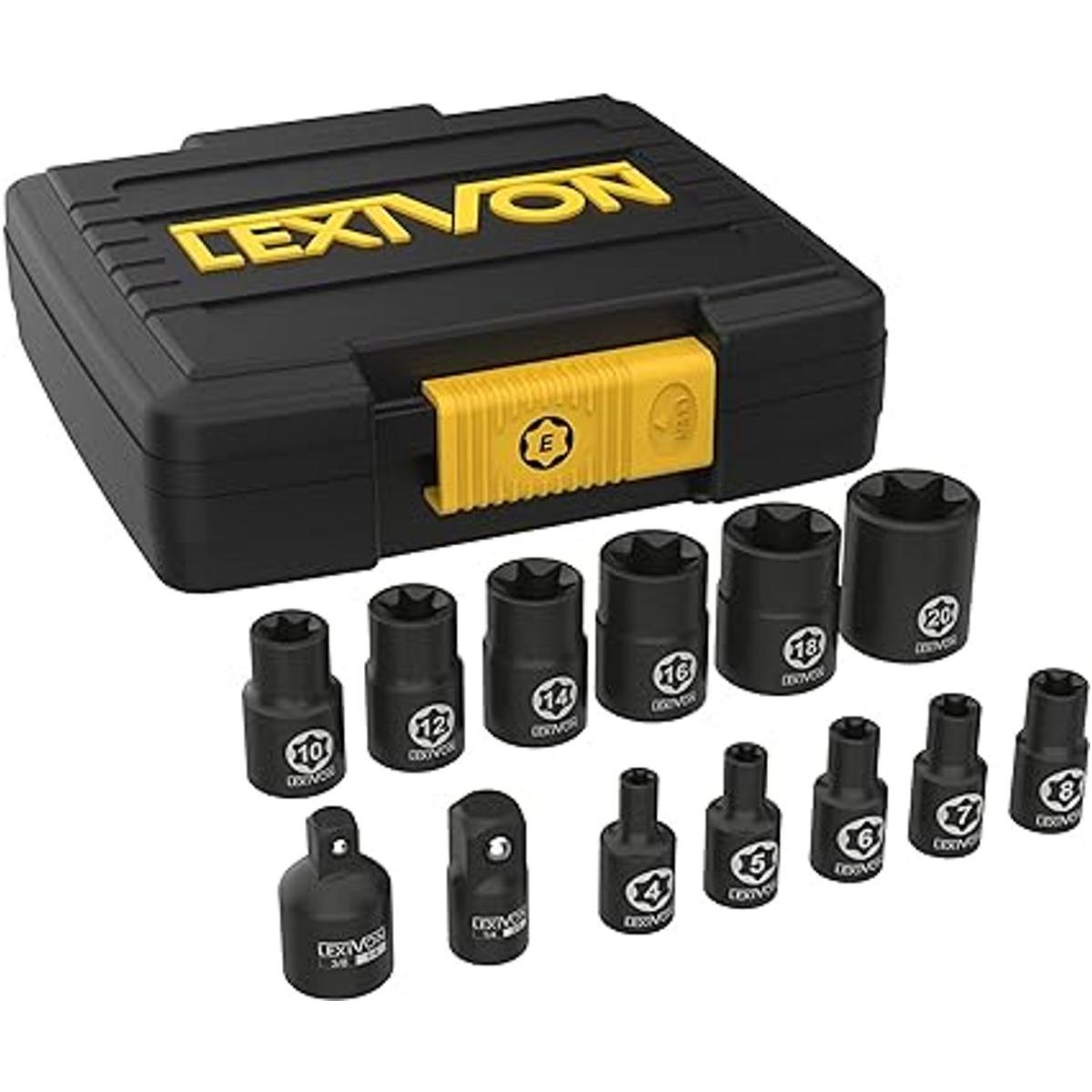 LEXIVON ETORX Juego de llaves de acero de aleación de