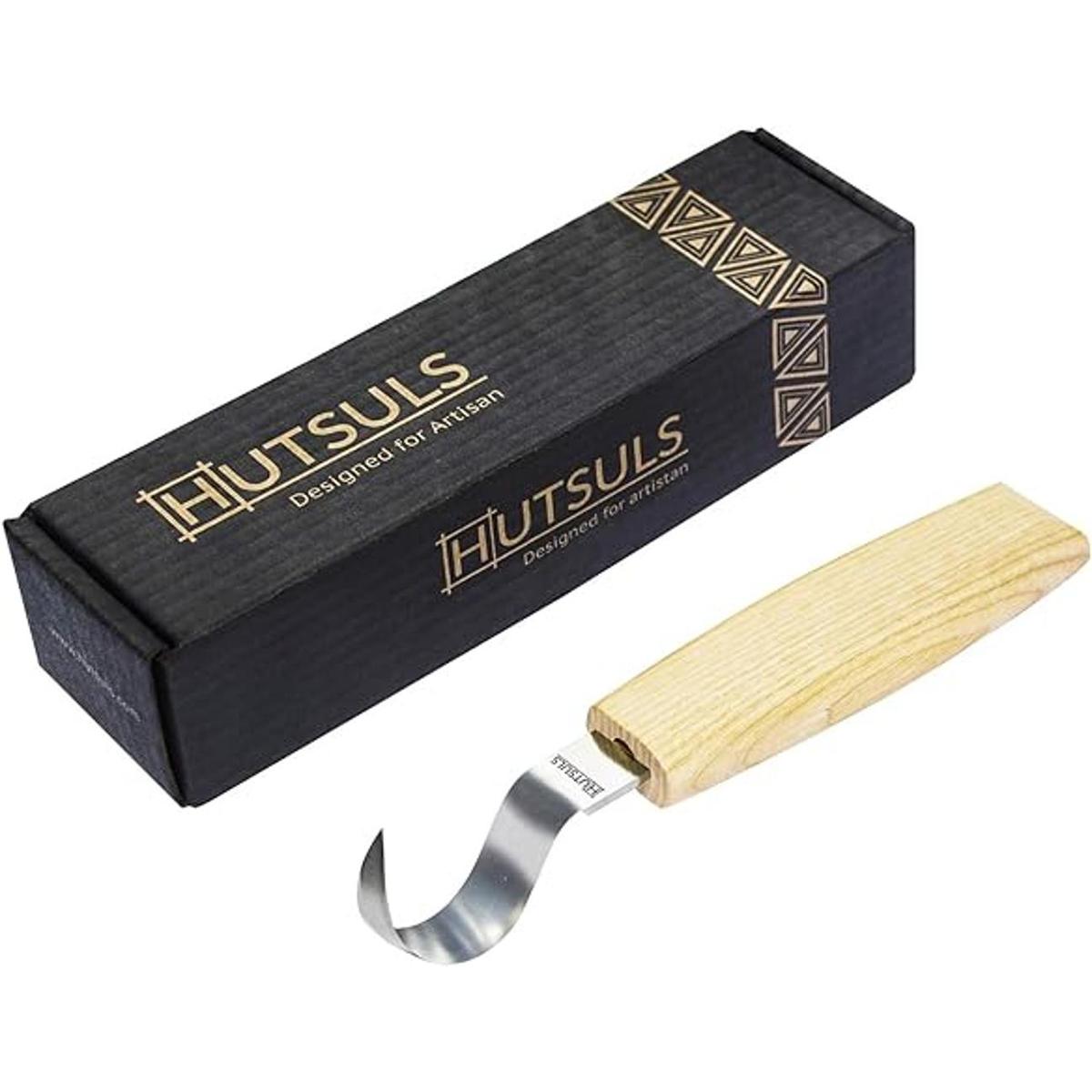 HUTSULS Cuchillo de madera para tallar cuchara de madera