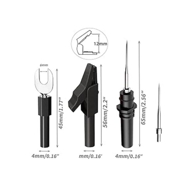 Goupchn 5PCS Banana Plug Silicone Test Leads Kit 4mm Fully_4