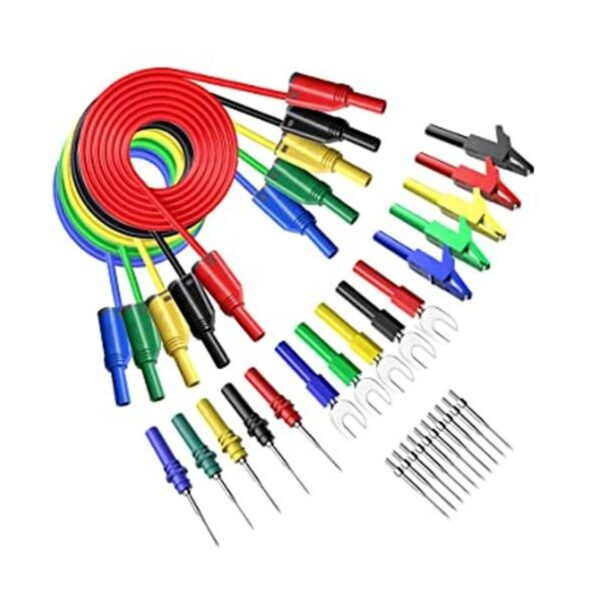Goupchn 5PCS Banana Plug Silicone Test Leads Kit 4mm Fully_1