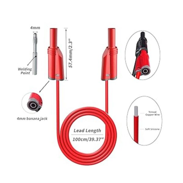 Goupchn 5PCS Banana Plug Silicone Test Leads Kit 4mm Fully_3