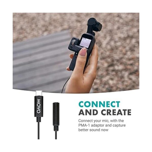 Movo PMA1 DJI Osmo Pocket Micrófono Adaptador de Sonido_4