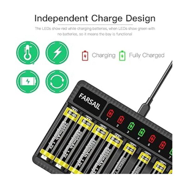 Baterías recargables AAA FARSAIL 8Pack 1000mAh_3
