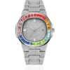 Reloj de pulsera de pulsera de acero inoxidable analógico_6