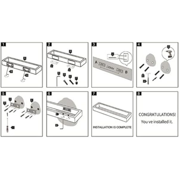 GERZWY Juego de 2 accesorios de baño SUS 304 de acero_5