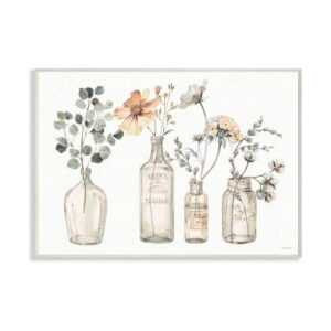 Ramos florales antiguos de flores en tarro de cristal_1