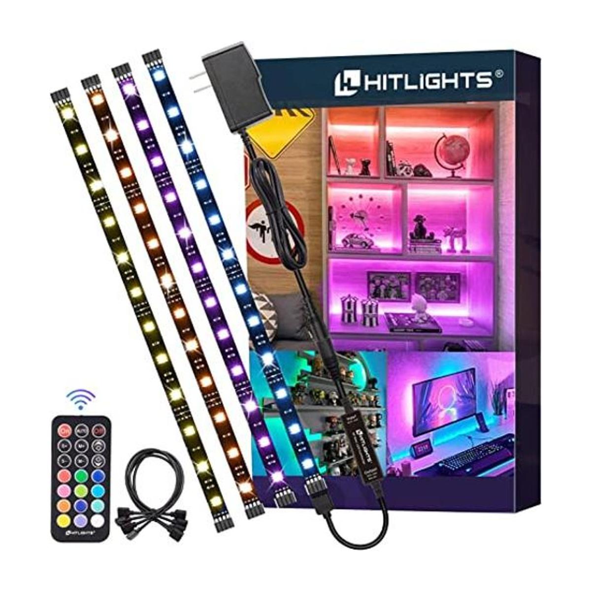 HitLights Tira de luces LED 4 tiras de luz LED pequeñas