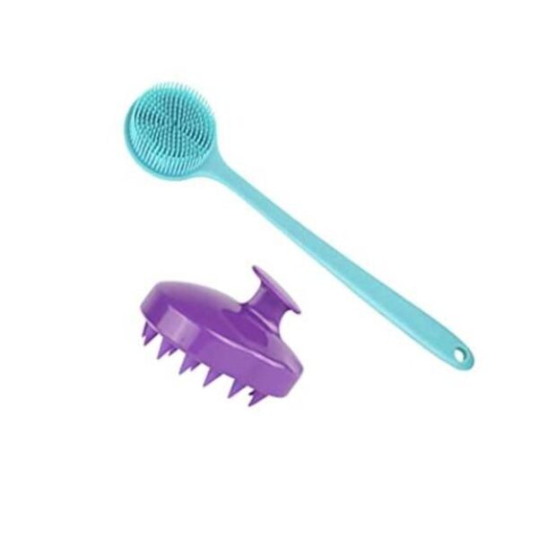 Cepillo de silicona para ducha y masajeador de cuero_1