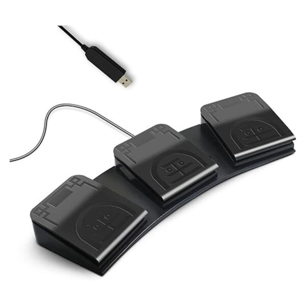 Pedal de pie PC USB triple interruptor de pie programable_1