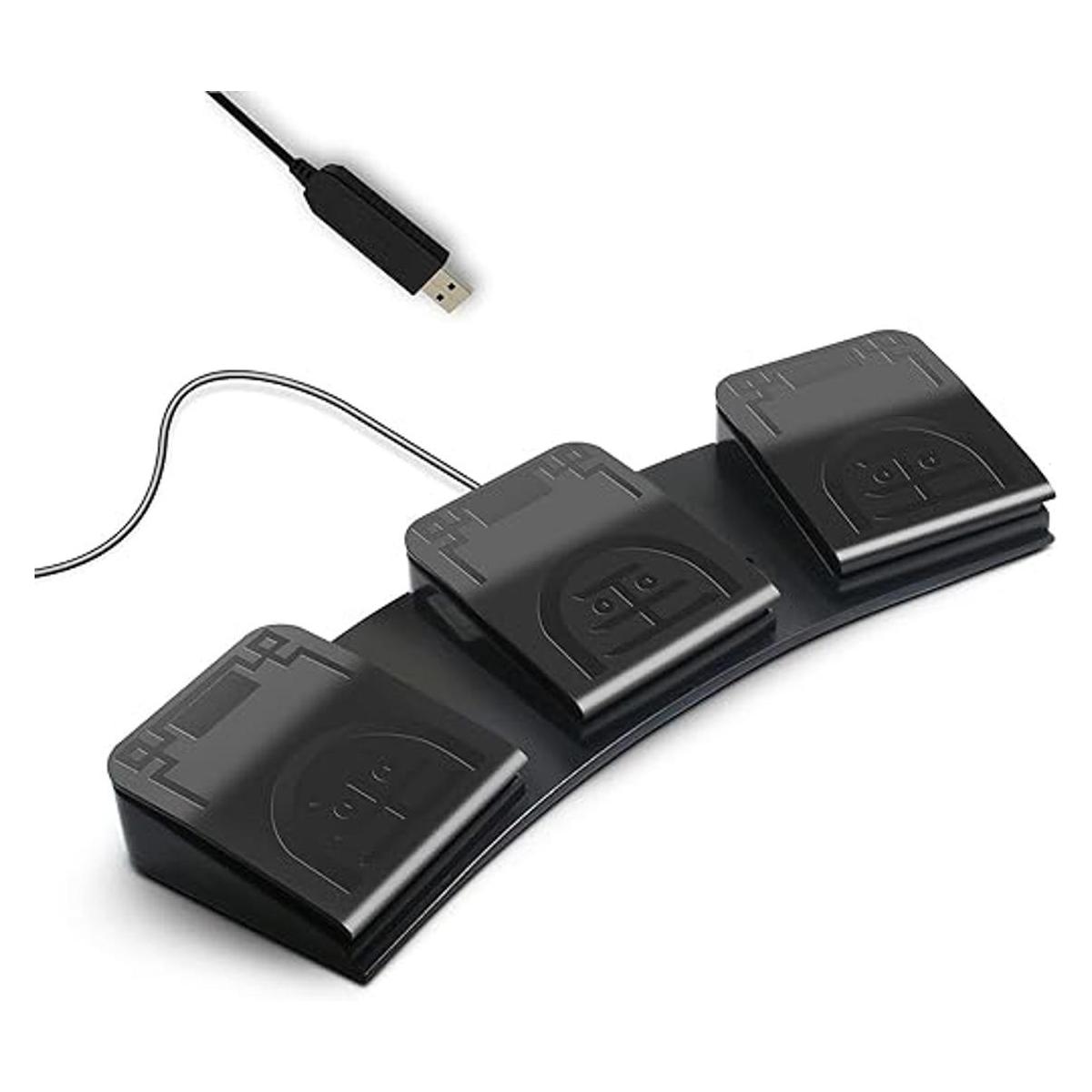 Pedal de pie PC USB triple interruptor de pie programable