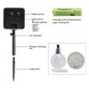 Las luces solares para exteriores con 60 LEDs de 35.6 pies_6