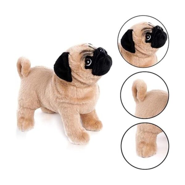 BONI Animal de peluche de perro de peluche marrón de 12.5_2