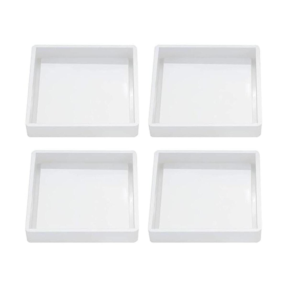 4 moldes de posavasos de silicona moldes cuadrados de