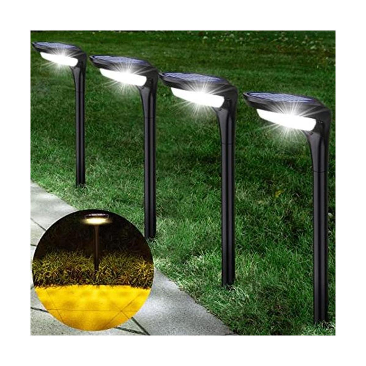 JSOT Luces solares de jardín 150 lúmenes luces solares