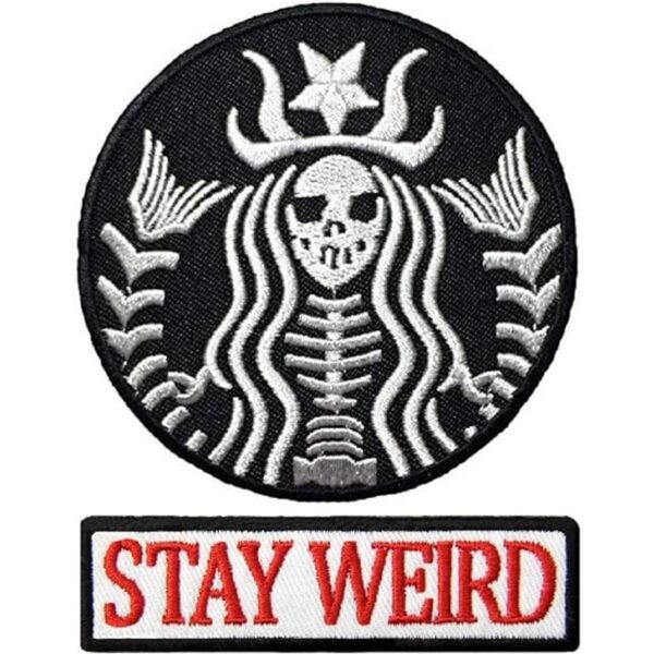 PatchClub Parche de estrella con diseño de calavera de_1