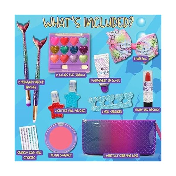 Purple Ladybug Maquillaje de sirena para niñas de 6 a 8_3